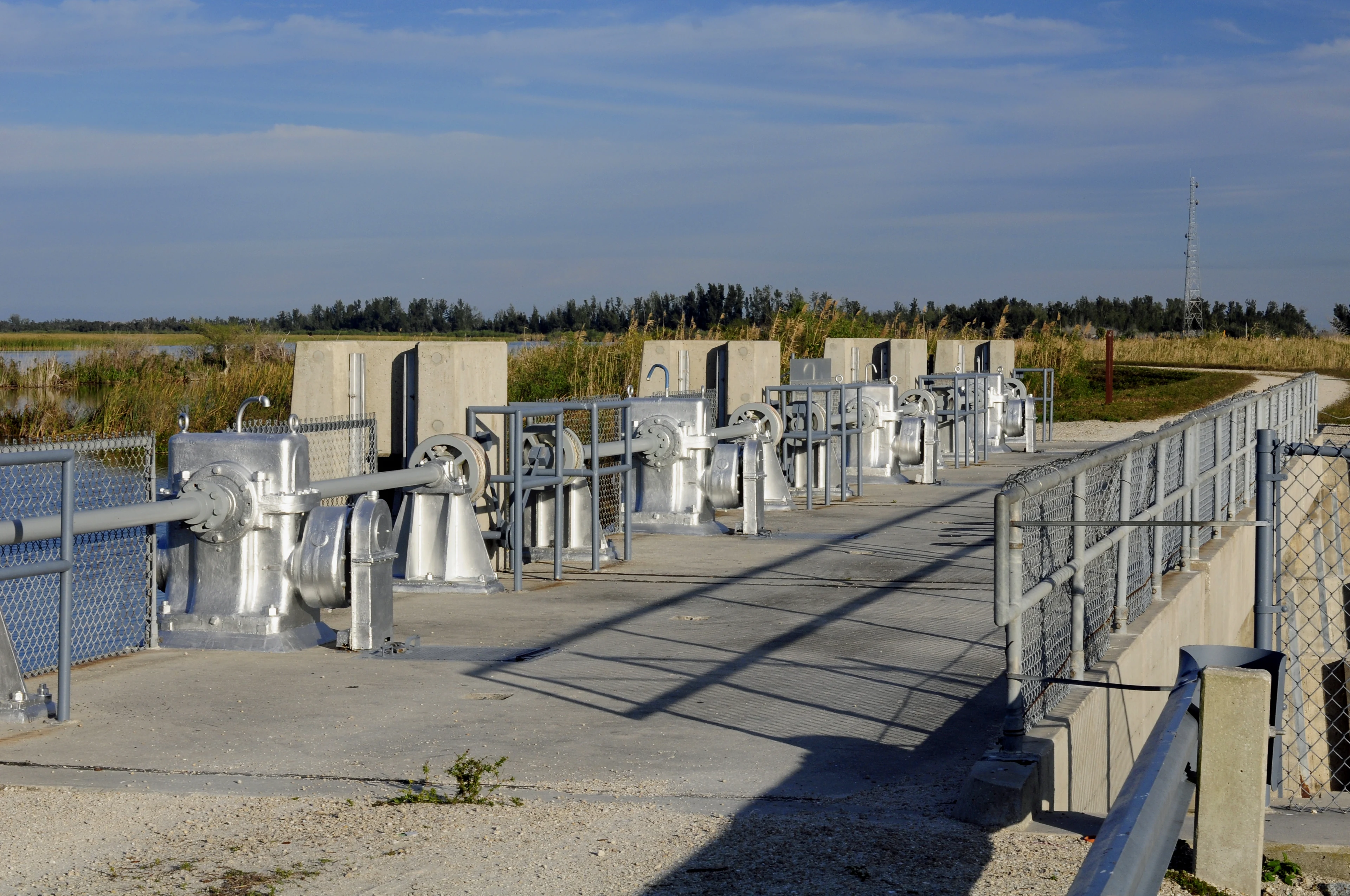 Water-control structures, Parkland’s western edge