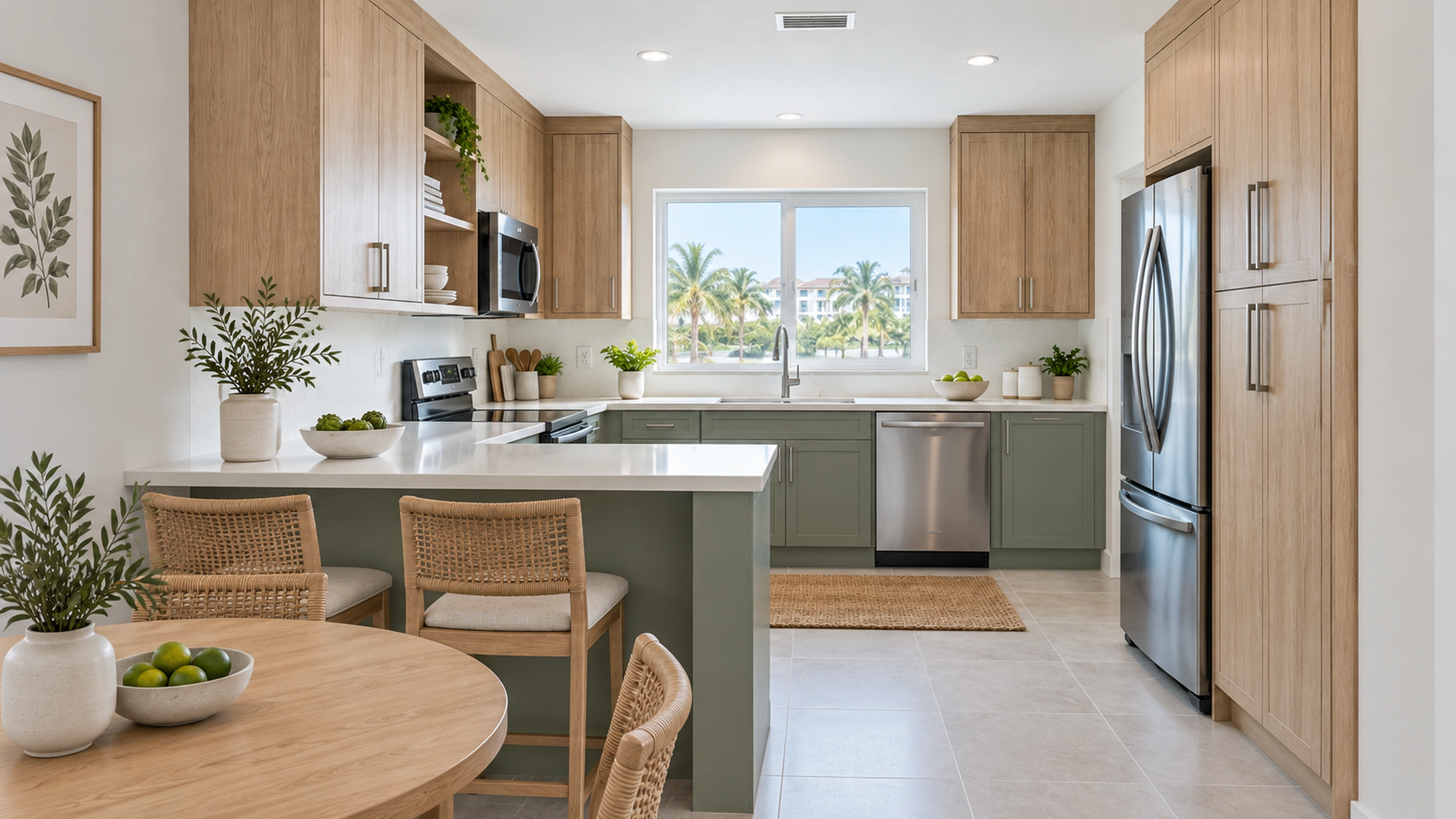 Sage & Oak Kitchen — a place to gather; design-concept visualization.