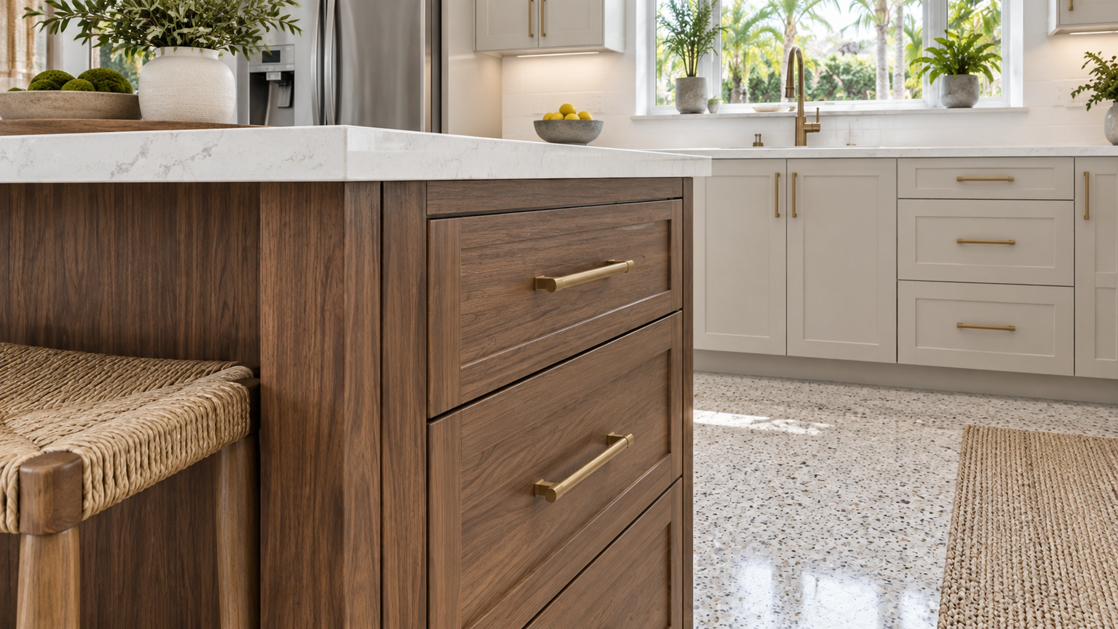 Family Kitchen — cabinetry at close range; design-concept visualization.