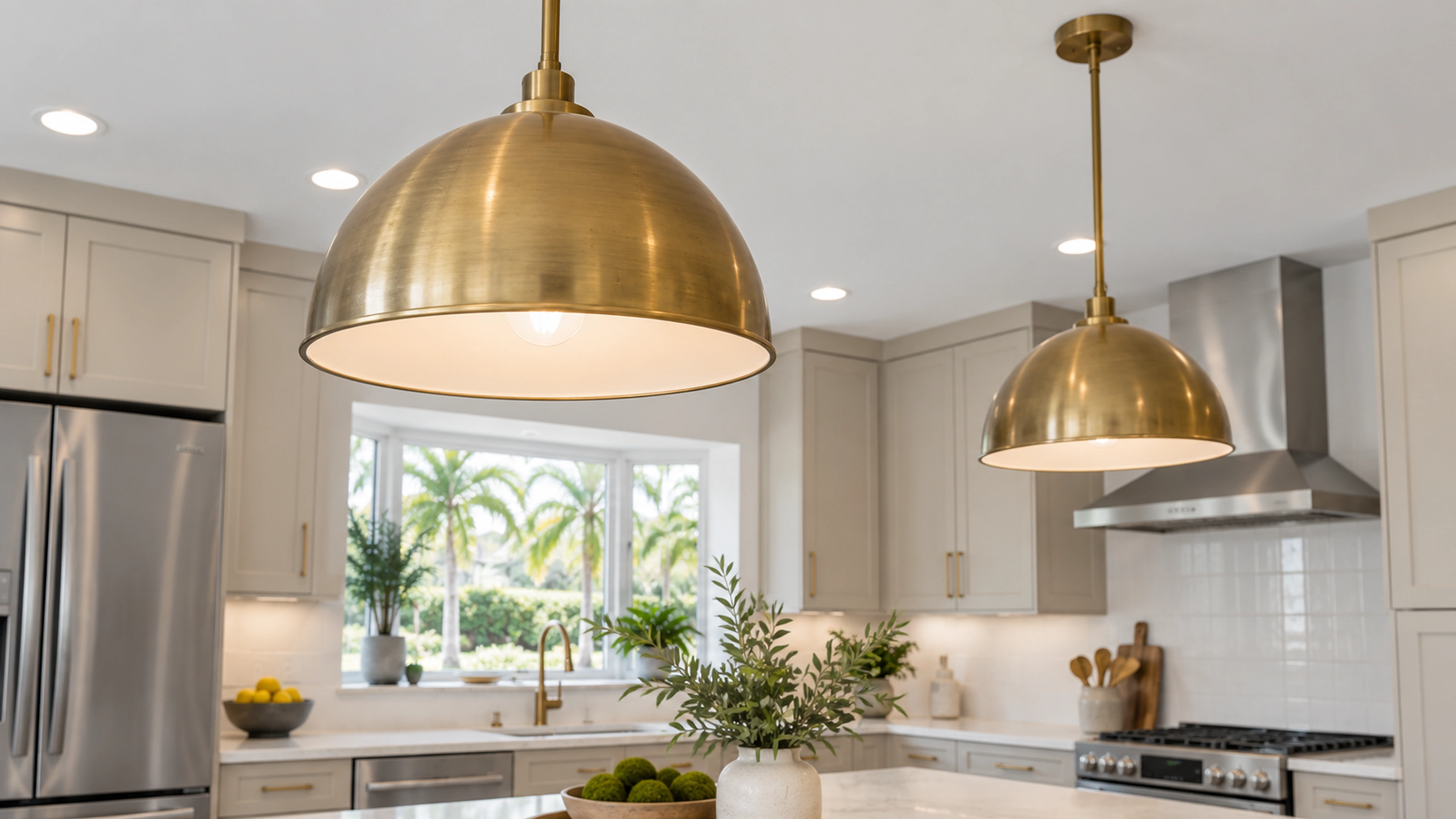 Family Kitchen — light over the counter; design-concept visualization.