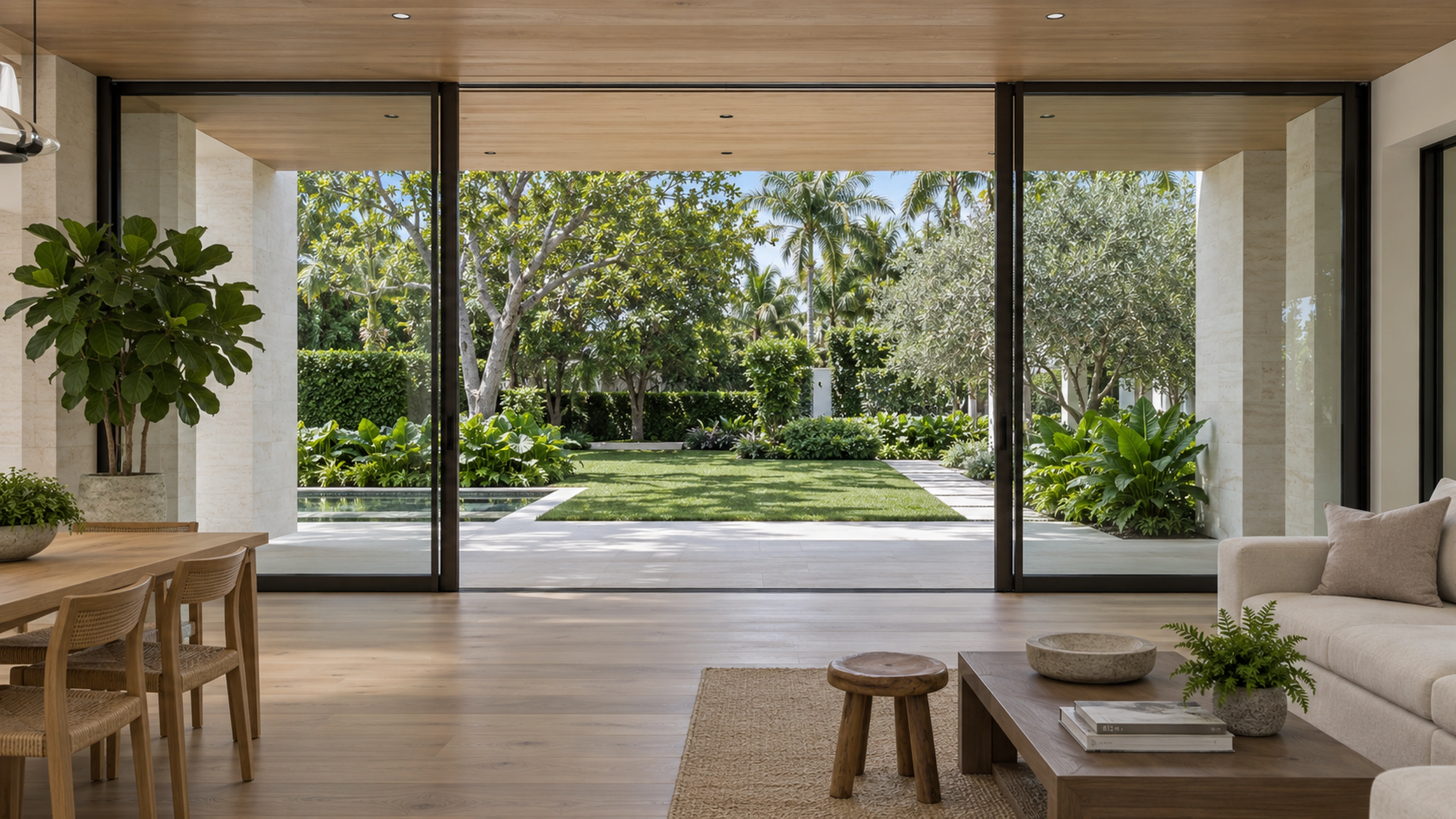 The Light-Filled Addition — from room to garden; design-concept visualization.