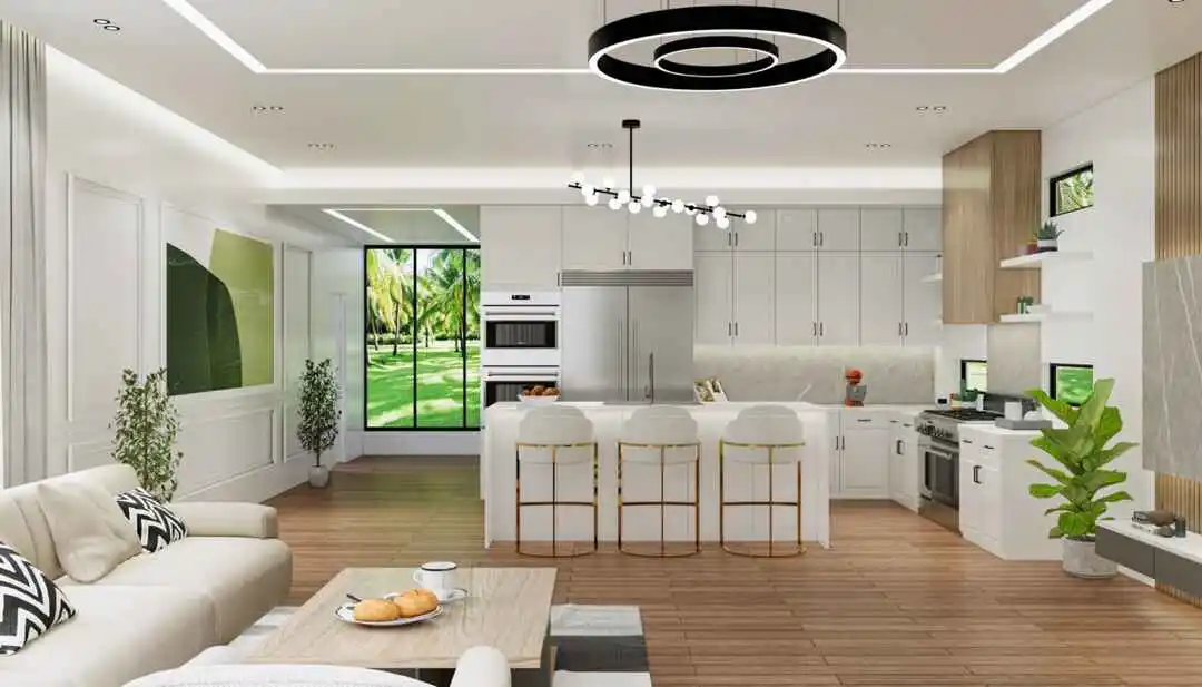 Delray Beach Modern Living & Kitchen Renovation