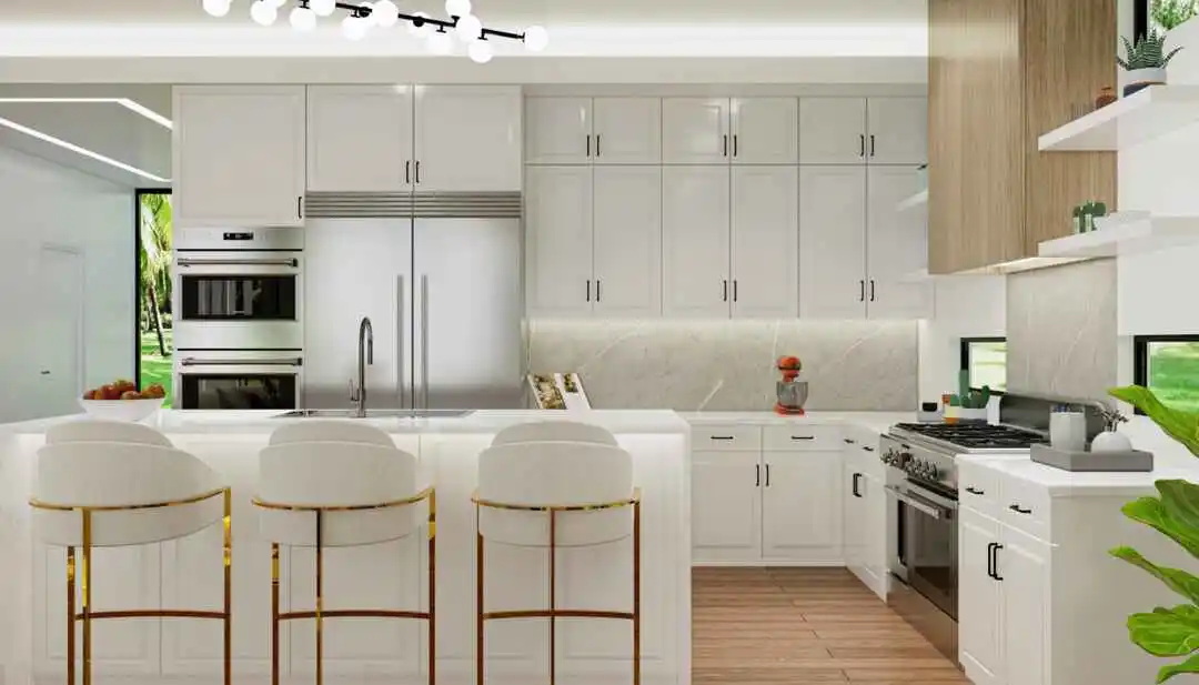 Delray Beach Modern Living & Kitchen Renovation