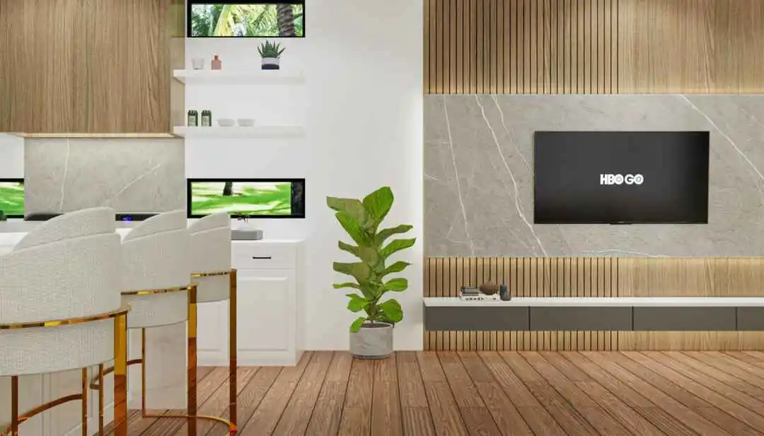 Delray Beach Modern Living & Kitchen Renovation