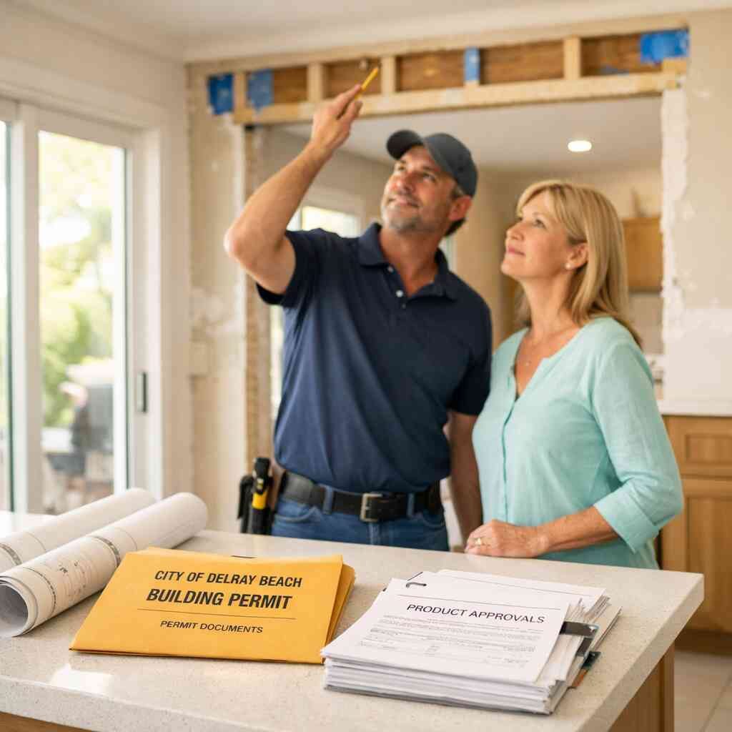 Coordinating inspections for whole home renovation kitchen remodeling Boca Raton and bathroom remodel Boynton Beach